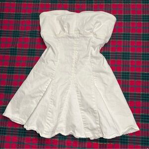 Urban Outfitters White Strapless Dress